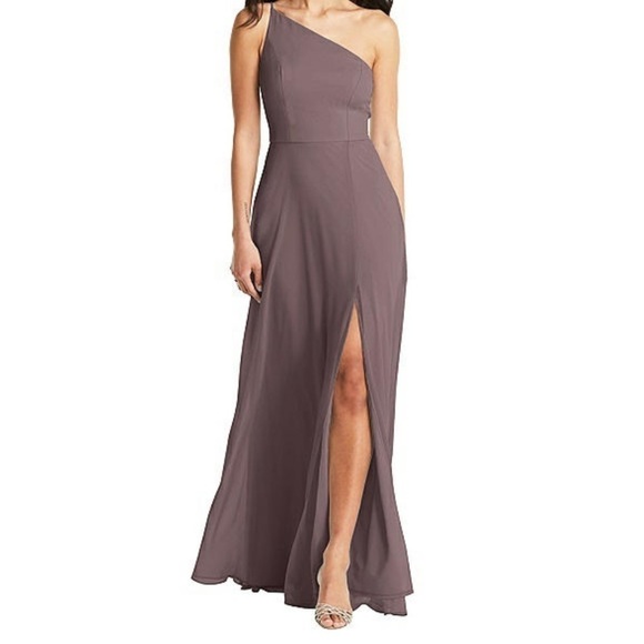 Bella Bridesmaids One Shoulder Chiffon Maxi - Picture 1 of 13